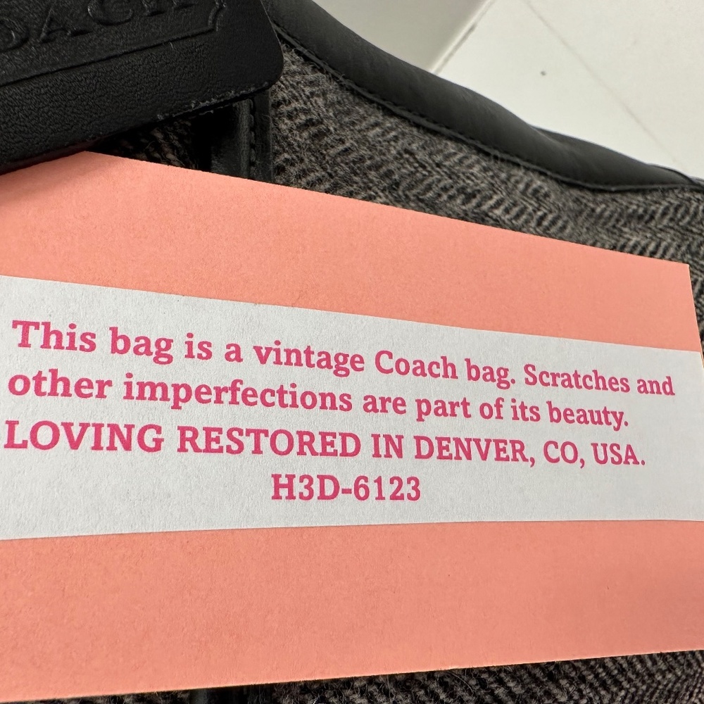 Vintage Coach Black Bleecker Tweed Satchel Style Number 6126 circa 1999 - Picture 5 of 9